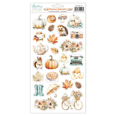 6X12 Paper Stickers, Autumn Splendor - Elements