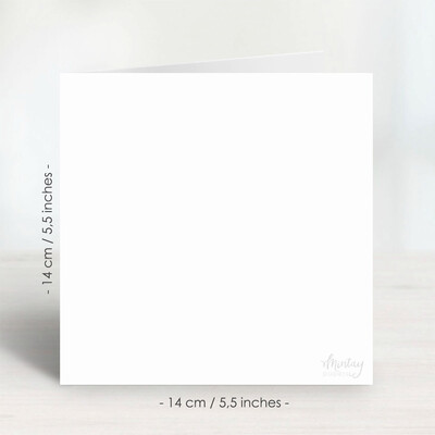 Mintay Basic Greeting Card Bases, White - 14 x 14 cm (10pc)