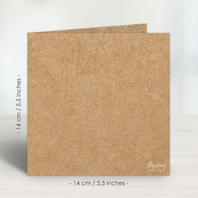 Mintay Basic Greeting Card Bases, Kraft - 14 x 14 cm (10pc)