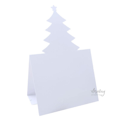 Mintay Basic Christmas Tree Card Base, White