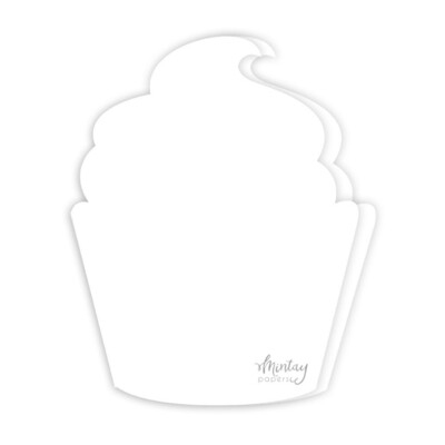 Mintay Basic Cupcake Card Base, White (5pc)