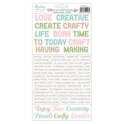 6X12 Paper Stickers, In My Craftroom - Words