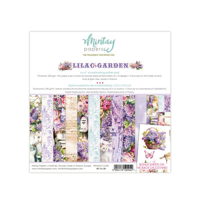 6X6 Paper Pad, Lilac Garden