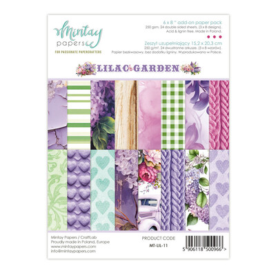 6X8 Add-on Paper Pad, Lilac Garden