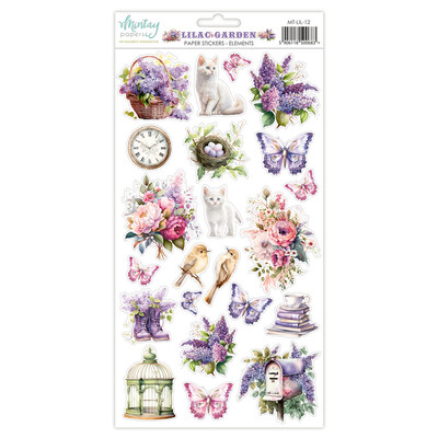 6X12 Paper Stickers, Lilac Garden - Elements