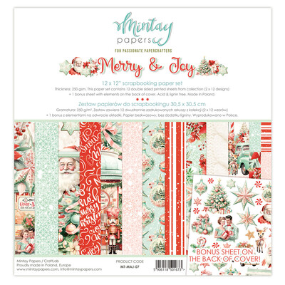 12X12 Paper Set, Merry & Joy