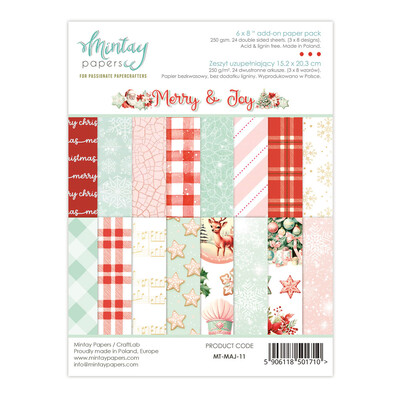 6X8 Add-on Paper Pad, Merry & Joy