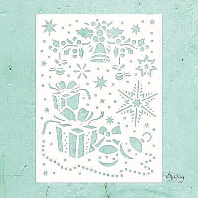 Mintay Kreativa Stencil, Christmas Mix