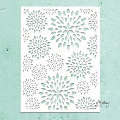 Mintay Kreativa Stencil, Aster Flowers