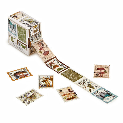 Postage Stamp Washi Tape, Vintage Artistry Nature Study
