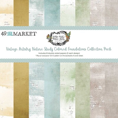 12X12 Colored Foundations Collection Pack, Vintage Artistry Nature Study