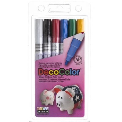DecoColor Paint Marker Set, Fine - Primary (6pc)