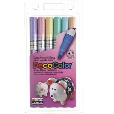 DecoColor Paint Marker Set, Fine - Pastel (6pc)