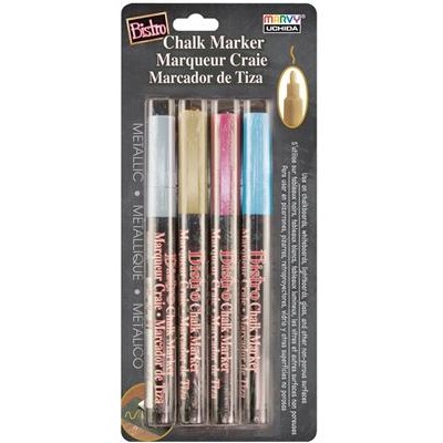 Bistro Chalk Marker Set, Fine - Metallic (4pc)