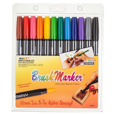 Brush Marker Set, Primary A (12pc)