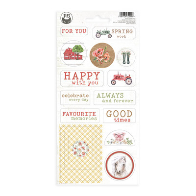 Chipboard Sticker Sheet, Farm Sweet Farm 02