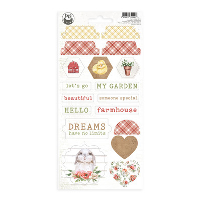 Chipboard Sticker Sheet, Farm Sweet Farm 03