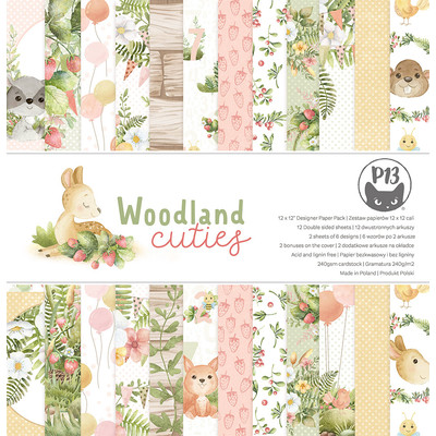 12X12 Paper Pad, Woodland Cuties