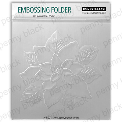 Embossing Folder, 3D Poinsettia