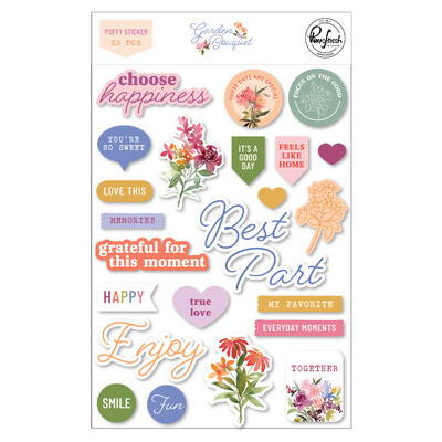 Puffy Stickers, Garden Bouquet
