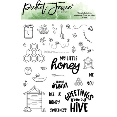 Clear Stamp, Wreath Building: Greetings from our Hive