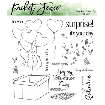 Clear Stamp, Surprise! It's Your Day - A Kelly Taylor Design