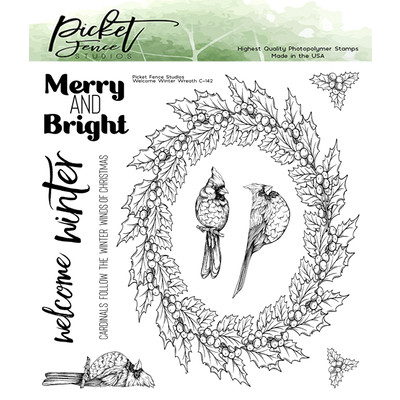 Clear Stamp, Welcome Winter Wreath