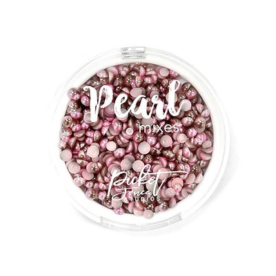 Gradient Flatback Pearls, True Pink & Milk Chocolate Brown