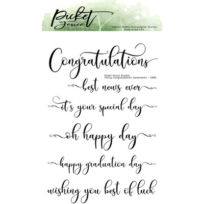 Clear Stamp, Fancy Congratulations Sentiments