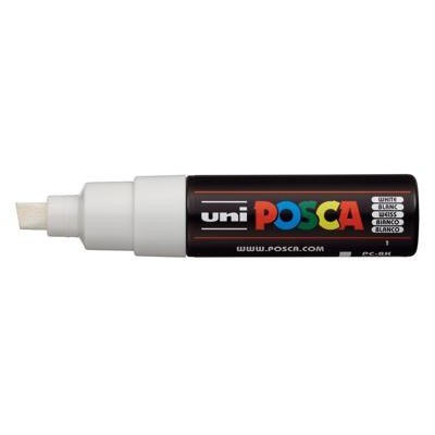 Paint Marker, PC-8K Broad Chisel - White