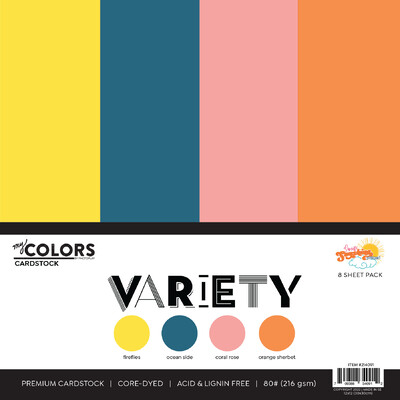 My Colors 12X12 Cardstock Variety Pack, Sweet Sunshine (8 Sheets)