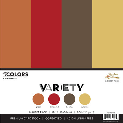 My Colors 12X12 Cardstock Variety Pack, Meadow's Glow (8 Sheets)
