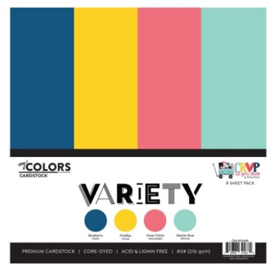 My Colors 12X12 Cardstock Variety Pack, Crop 'Til You Drop - Cardstock Variety Pack - 8 sheets