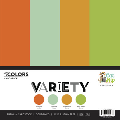 My Colors 12X12 Cardstock Variety Pack, Cat Nip (8 Sheets)