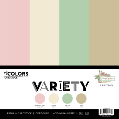 12X12 Cardstock Variety Pack, Beautiful Junque (8 Sheets)