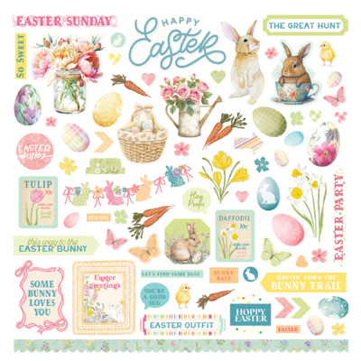 12X12 Element Sticker Sheet, Easter Sunday