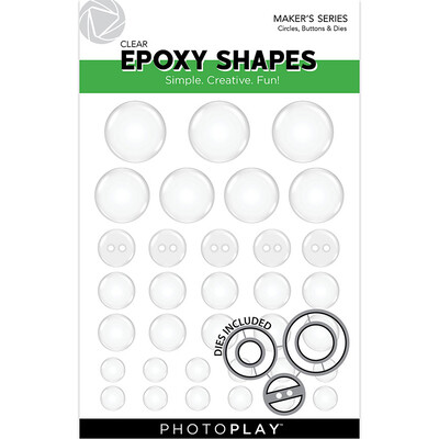 Clear Epoxy Shapes, Circles & Buttons with Die