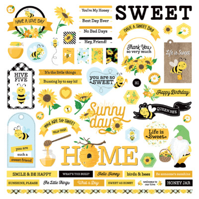 12X12 Element Sticker Sheet, Sweet as Honey 2