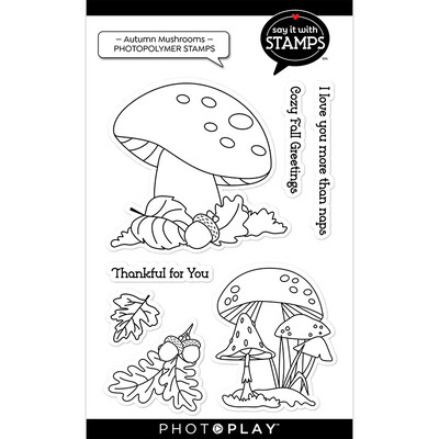 Clear Stamp, Autumn Mushrooms