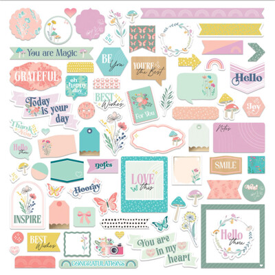 12X12 Element Sticker Sheet, Wildflower Dreams - Element Sticker