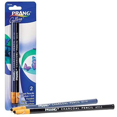 Charcoal Pencils Set, Medium & Soft (2pc)