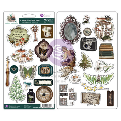 Chipboard Stickers, Nature Academia