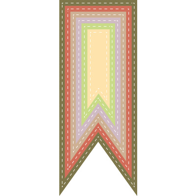 Die, Nesting Stitched Pennants