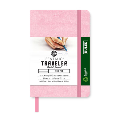 Traveler Ruled Pocket Journal, 4" x 6" - Pale Pink