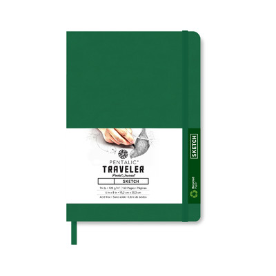 Traveler Sketch Pocket Journal, 6" x 8" - Green