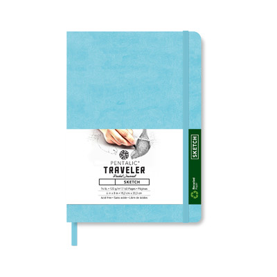 Traveler Sketch Pocket Journal, 6" x 8" - Turquoise