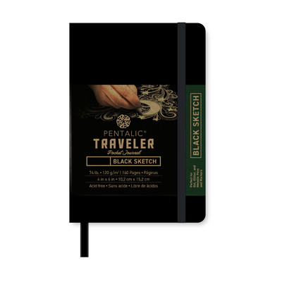 Traveler Midnight Pocket Journal, 4" x 6" - Black
