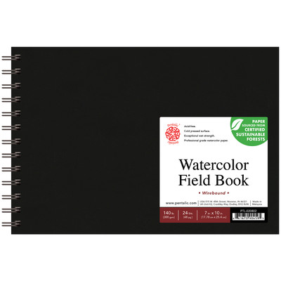 Watercolor Field Book, 10" x 7" - Black