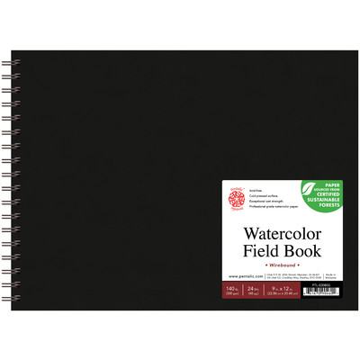 Watercolor Field Book, 12" x 9" - Black