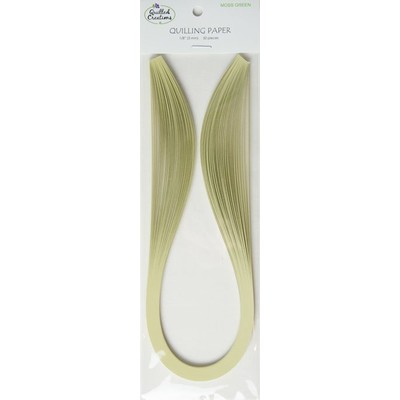 Solid Color Quilling Papers, Moss Green 1/8"
